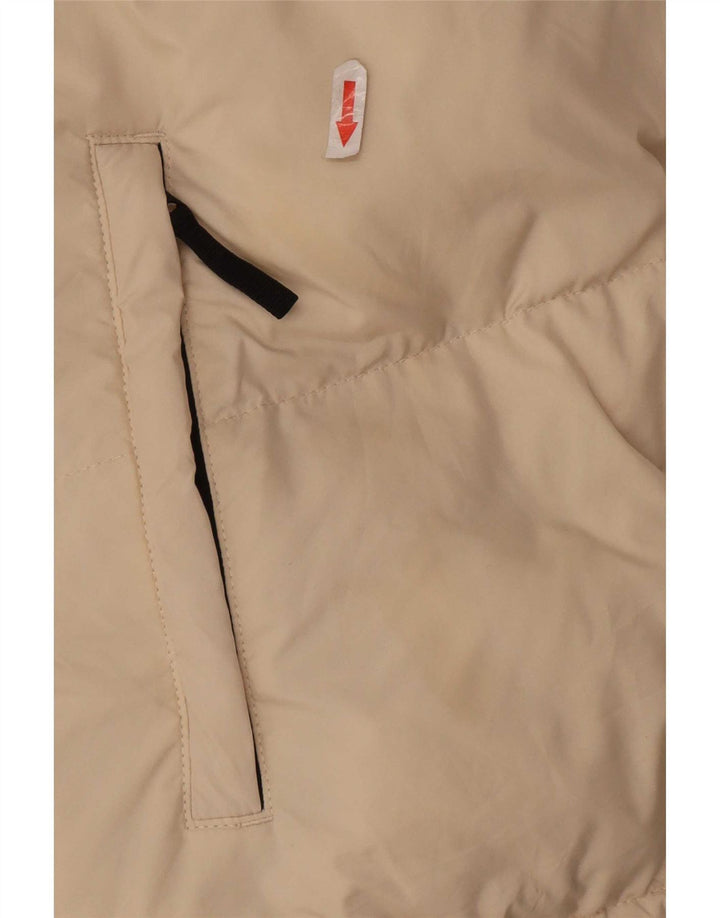 Giacca imbottita da donna Zara UK 16 grande poliestere bianco sporco