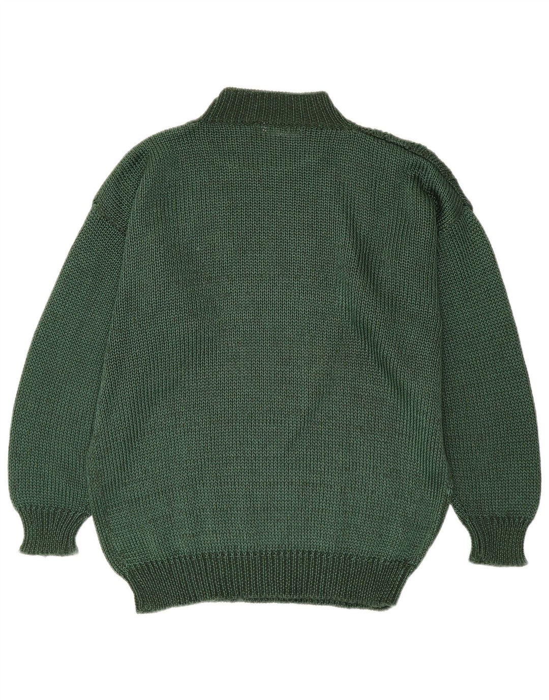 Toplike Maglione da uomo con collo alto e collo alto taglia 40 Verde medio Argyle/Diamante