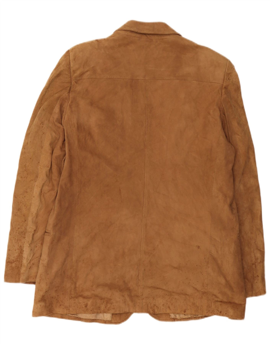 Giacca blazer a 2 bottoni in pelle scamosciata da donna Anfor IT 52 2XL Pelle beige