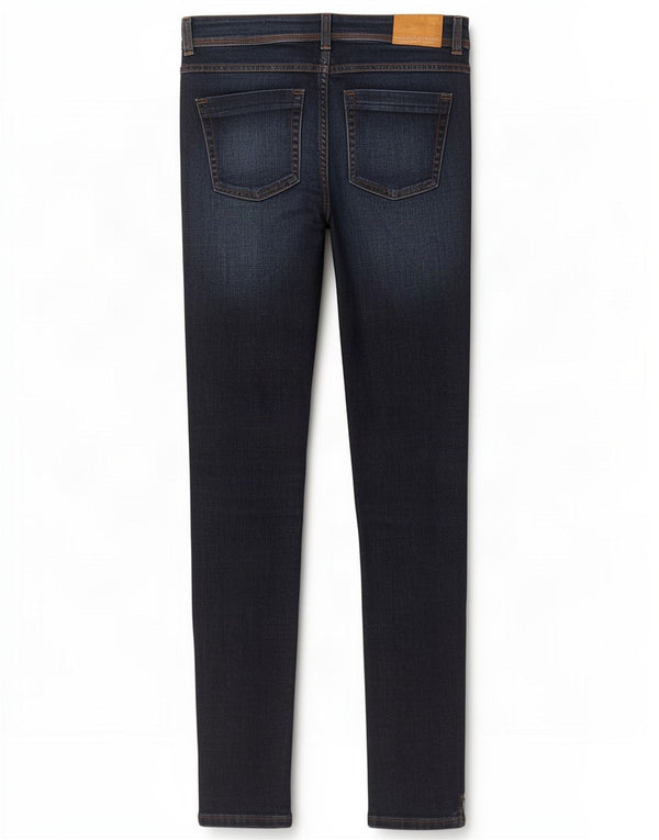 Zara Womens Z1975 Crop Skinny Jeans EU 38 Small W28 L26 Navy Blue