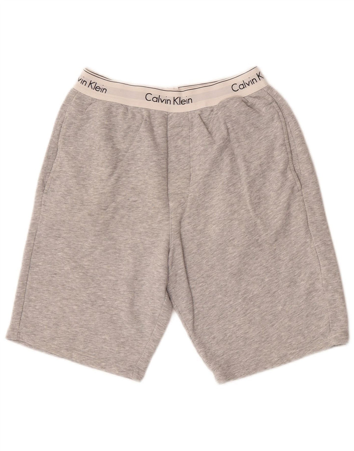 Pantaloncini sportivi grafici da uomo Calvin Klein piccoli in cotone grigio