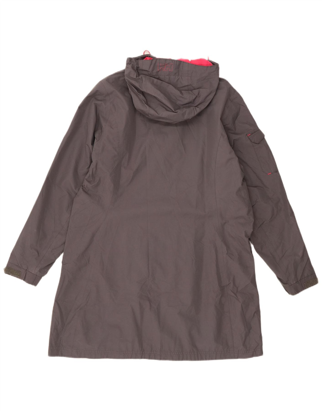 Impermeabile con cappuccio da donna Helly Hansen UK 18 XL Poliestere grigio