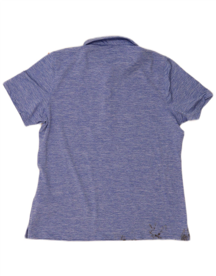 Polo da donna Vineyard Vines UK 14 Poliestere a righe blu medio