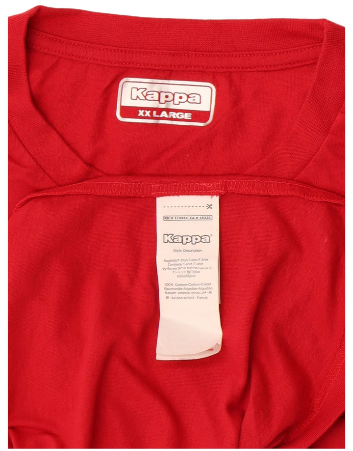 T-shirt uomo Kappa Top 2XL rossa in cotone