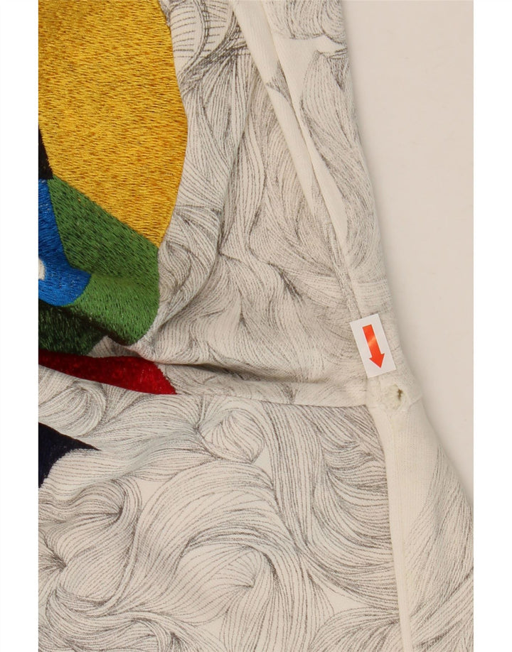 Felpa grafica da uomo Zara Maglione grande bianco