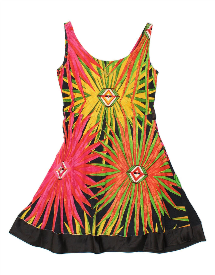 DESIGUAL Womens Sundress UK 10 Small Multicoloured Floral Cotton Vintage Desigual and Second-Hand Desigual from Messina Hembry 