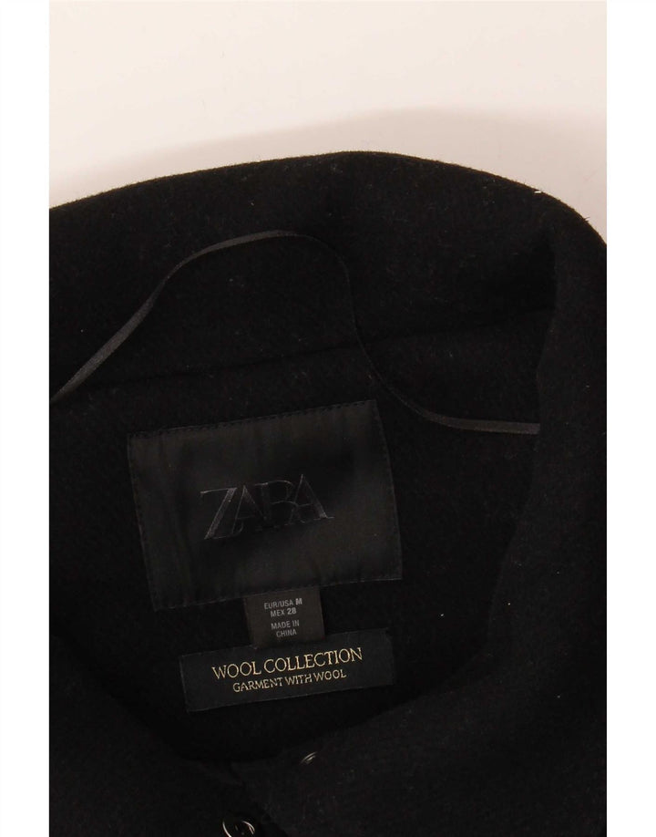 Giacca a vento oversize bomber da donna Zara UK 14 lana nera media