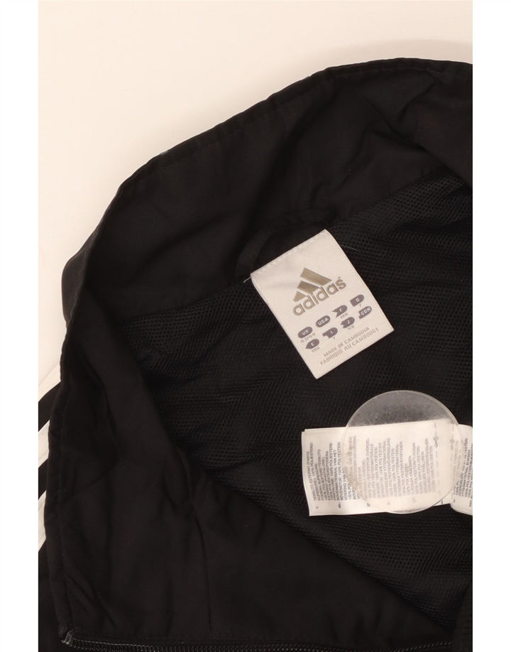 Giacca da tuta da uomo Adidas UK 42/44 Large Nero Colourblock Poliestere