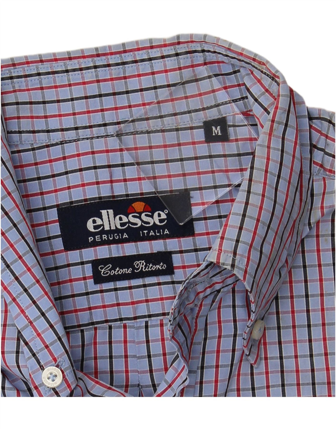 Camicia Uomo ELLESSE in cotone a quadri Blu Medio