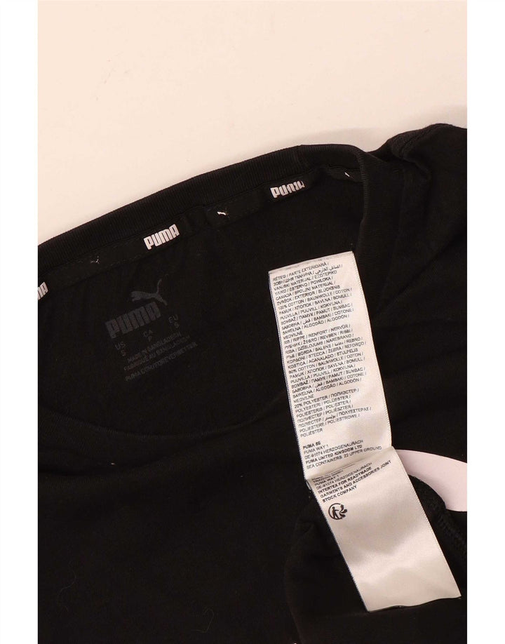 T-shirt grafica da uomo Puma Top Small in cotone nero