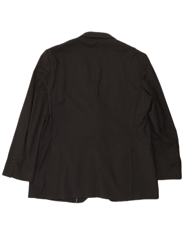 MARKS & SPENCER Giacca blazer da uomo a 2 bottoni UK 38 gessato nero medio