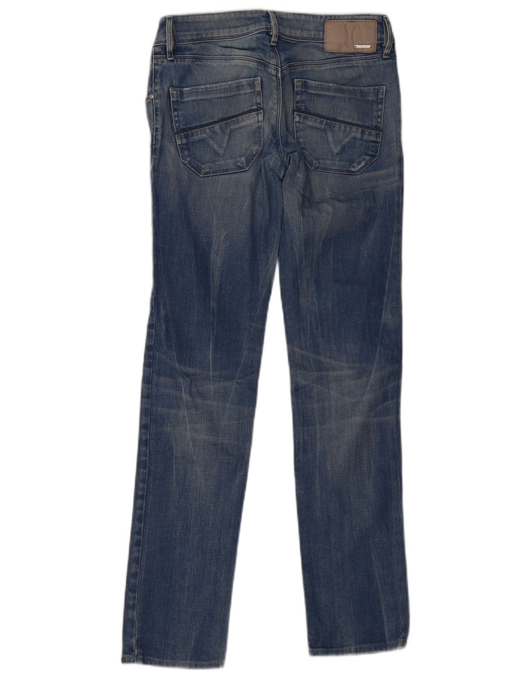 Jeans dritti invecchiati Nevy da donna Diesel W26 L30 cotone blu
