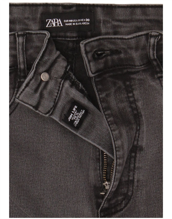 Jeans skinny da donna Zara EU 40 medio W30 L28 cotone grigio