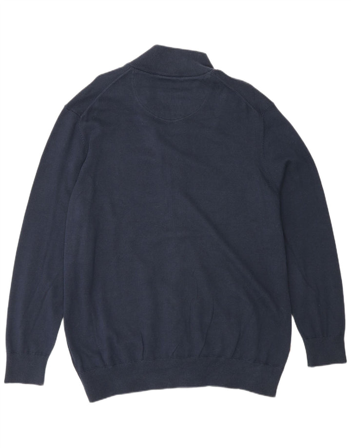 Maglione cardigan con zip intera da uomo Timberland grande cotone blu navy