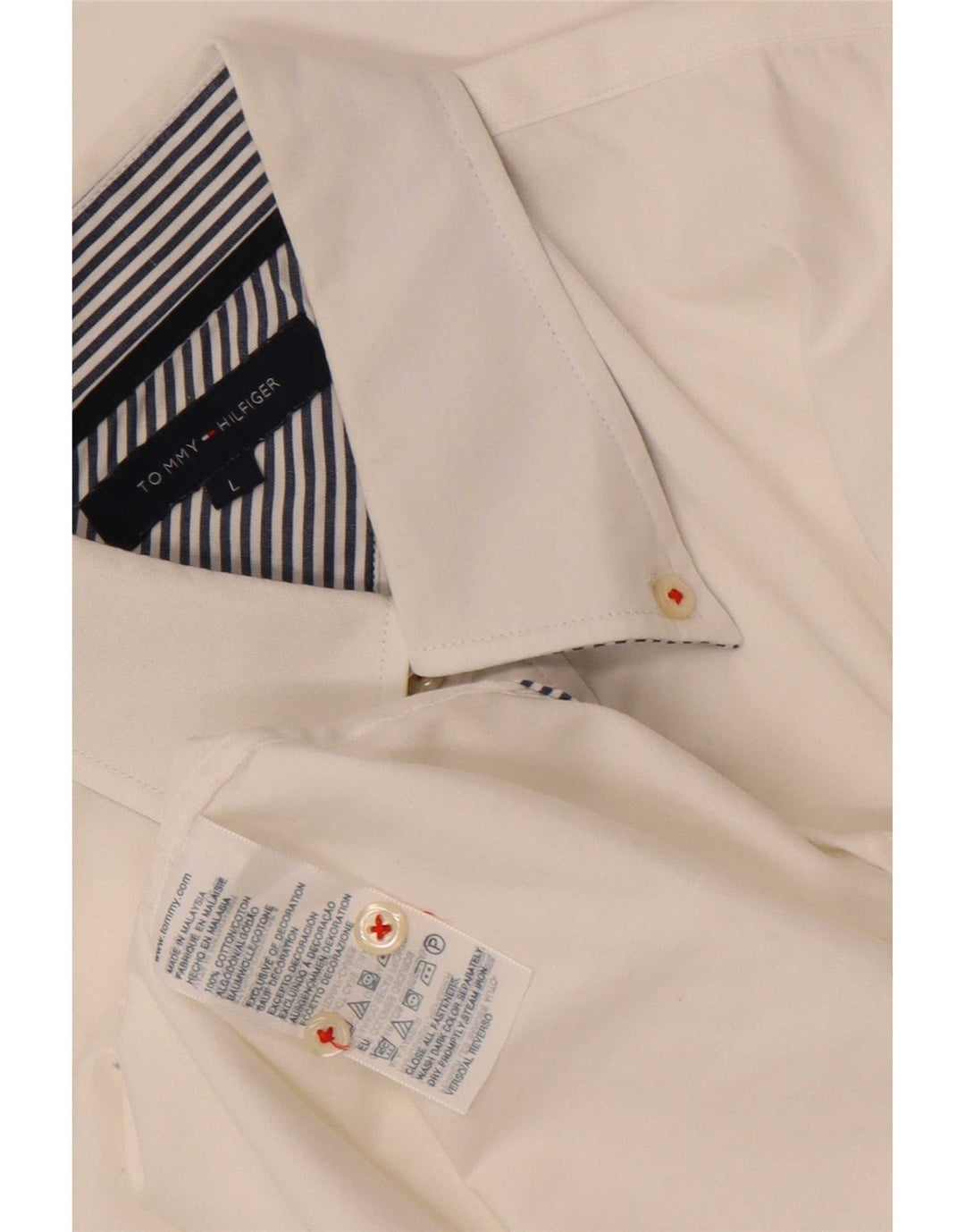 Camicia da uomo Tommy Hilfiger grande cotone bianco