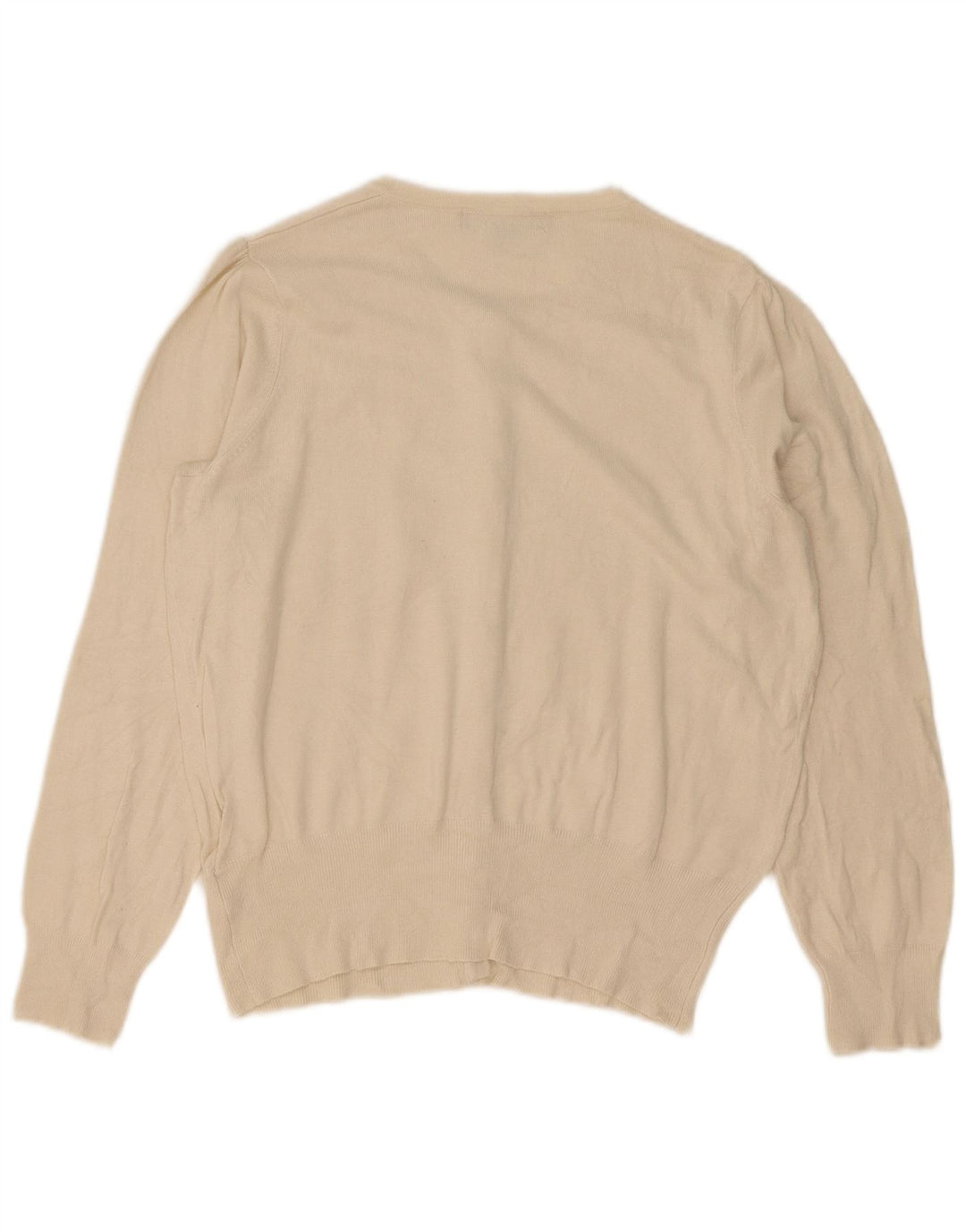 Maglione cardigan Petite da donna Marks & Spencer UK 14 medio bianco sporco