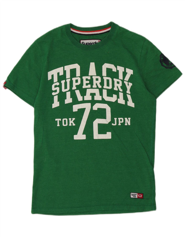 T-shirt grafica da uomo Superdry Top in cotone verde medio