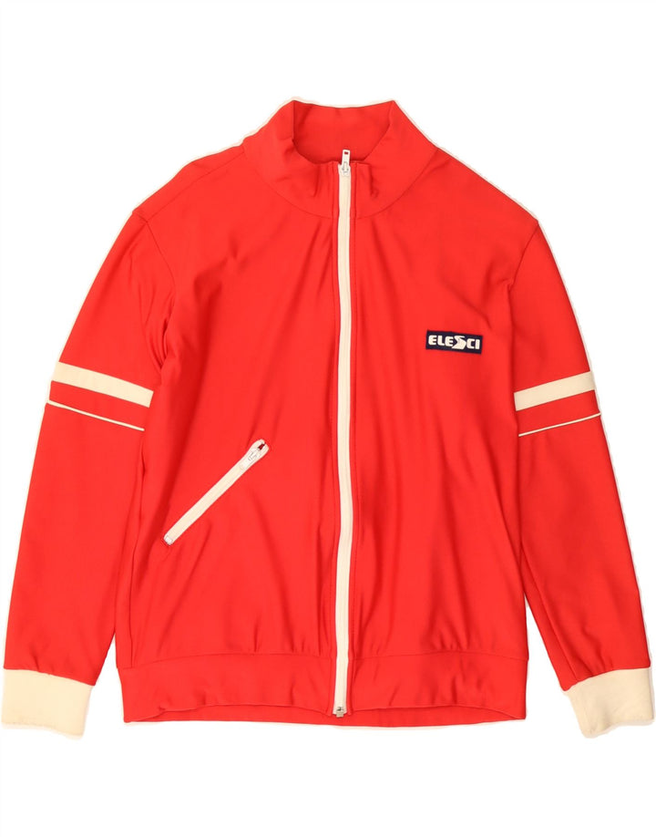 VINTAGE Womens Crop Tracksuit Top Jacket UK 12 Medium Red Polyamide Vintage Vintage and Second-Hand Vintage from Messina Hembry 