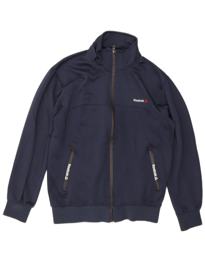 Giacca sportiva da uomo Reebok 2XL blu navy in poliestere