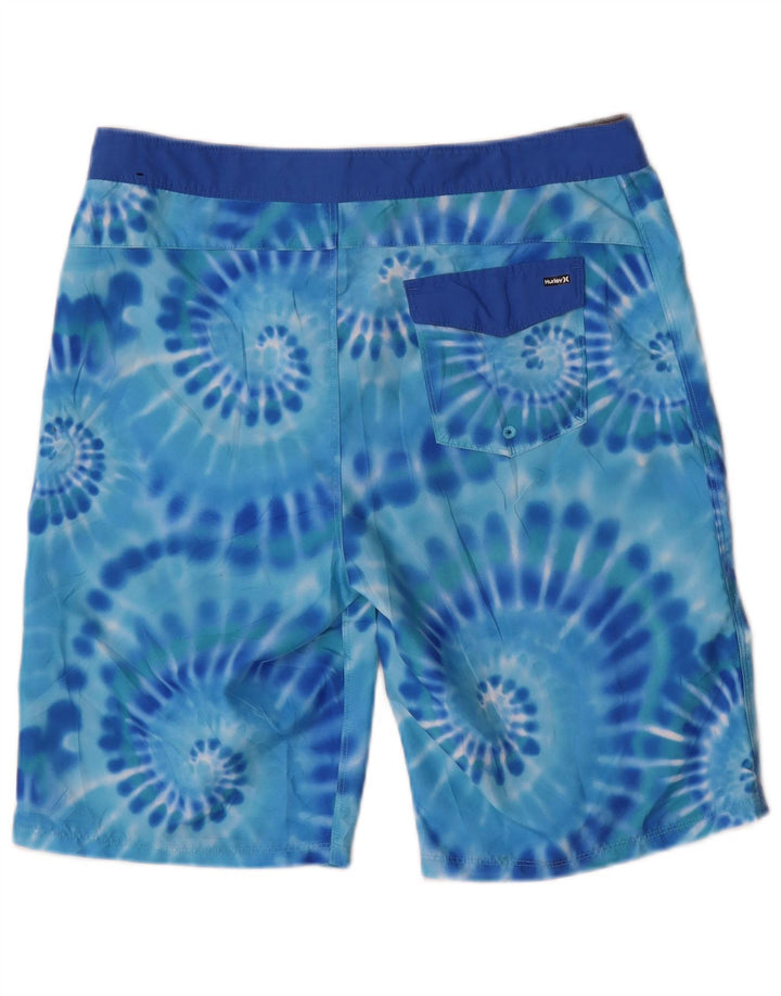 Pantaloncini da bagno Hurley per ragazzi 15-16 anni in poliestere tie dye blu