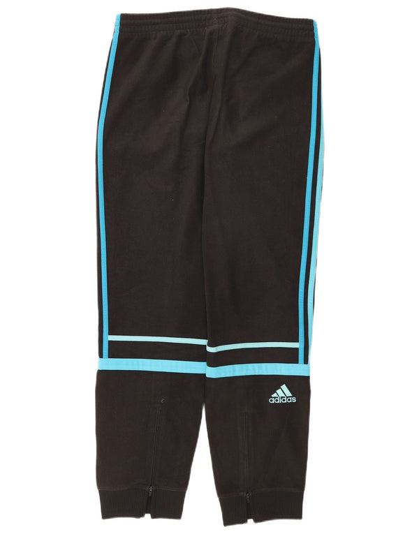 Adidas Womens Fleece Tracksuit Trousers Joggers UK 12 Medium Black