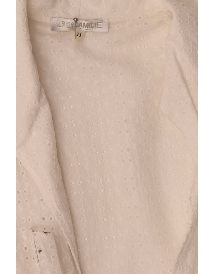 Camicetta a camicia avvolgente da donna Naracamicie US 2 XS cotone bianco