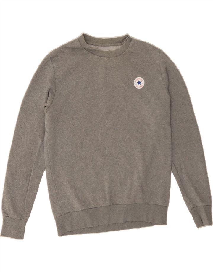 CONVERSE Mens Sweatshirt Jumper Small Grey Cotton Vintage Converse and Second-Hand Converse from Messina Hembry 