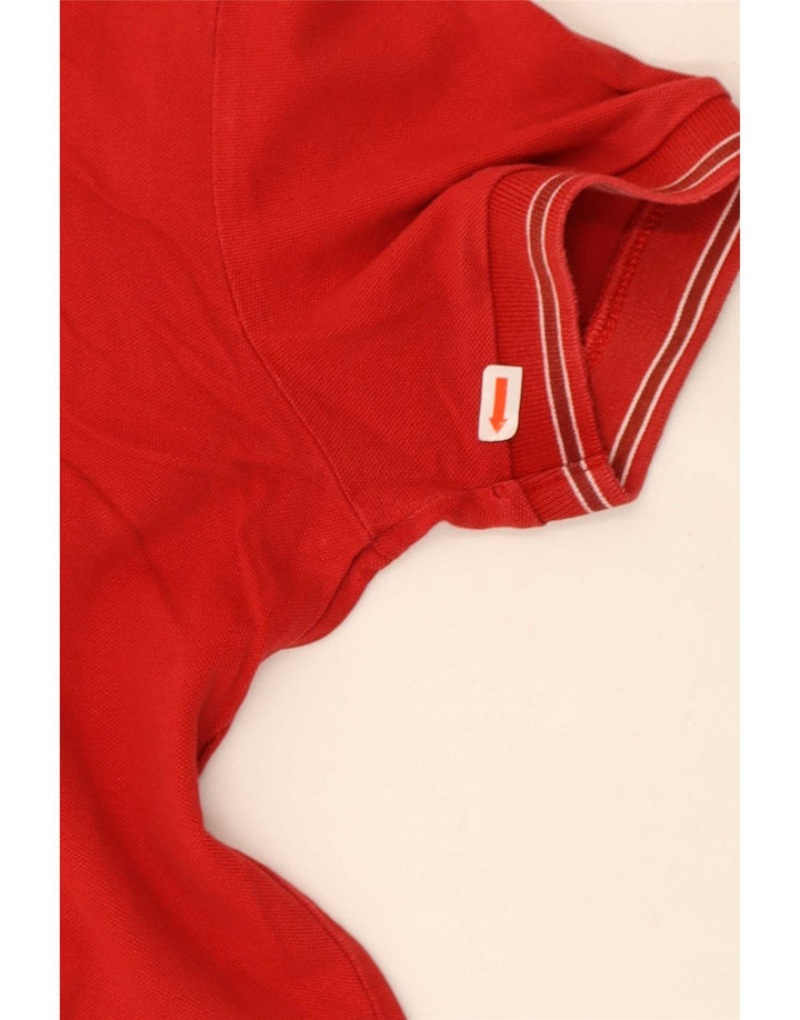Polo da uomo Gas in cotone a righe rosse medie