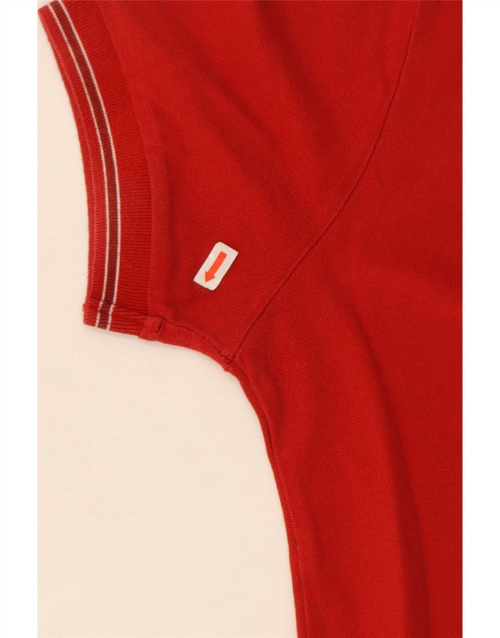 Polo da uomo Gas in cotone a righe rosse medie