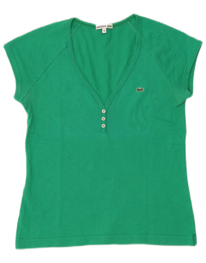 T-shirt da donna Lacoste taglia superiore 40 cotone verde medio