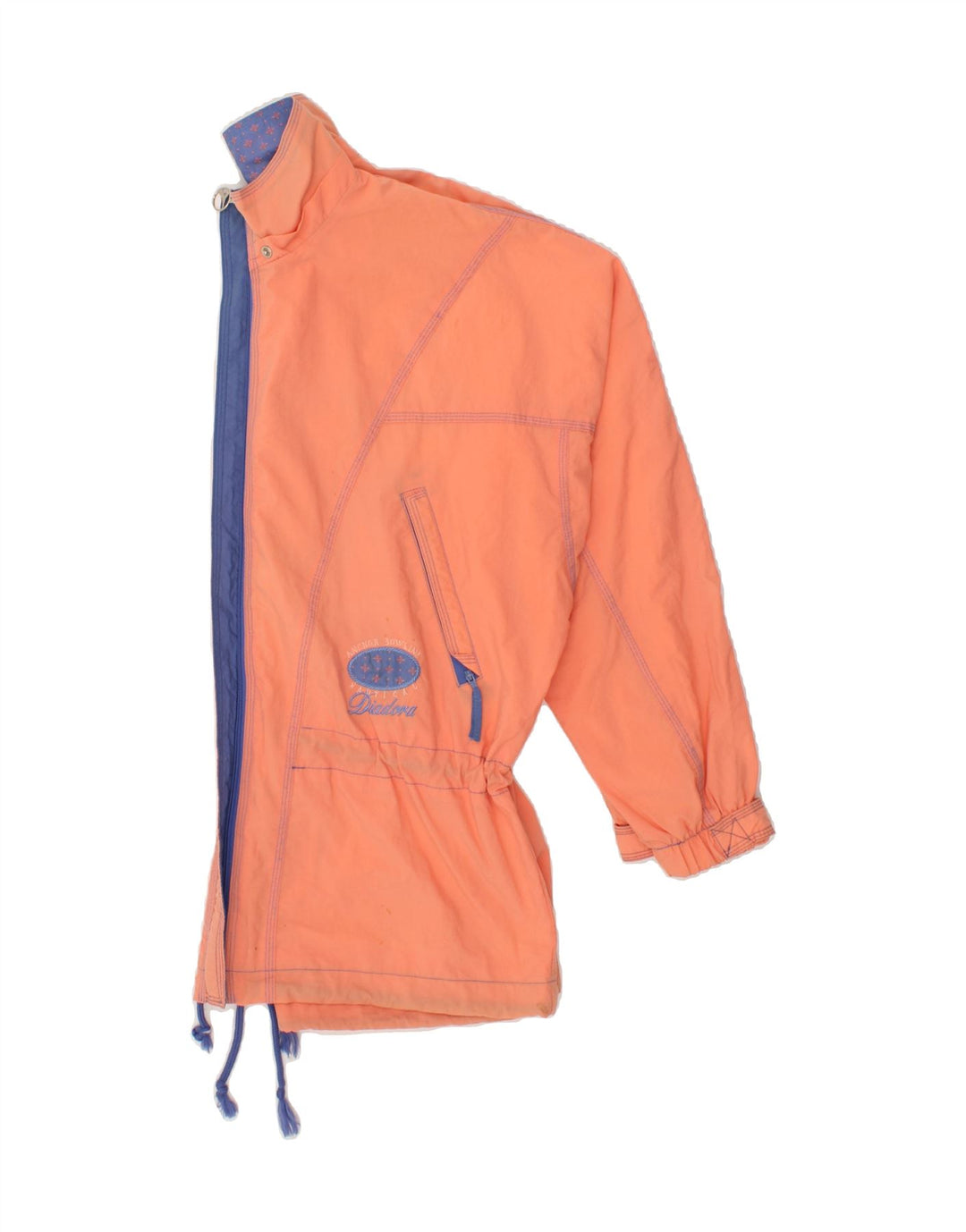 DIADORA Womens Bomber Jacket UK 14 Medium Orange Nylon Vintage Diadora and Second-Hand Diadora from Messina Hembry 