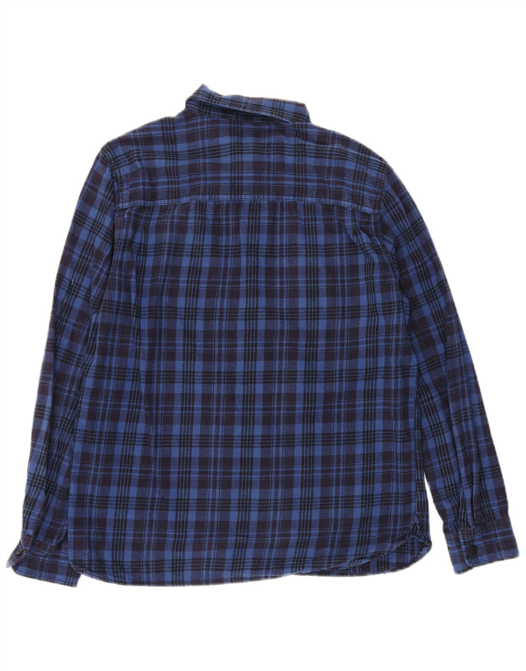 CONVERSE Camicia da uomo in flanella di cotone a quadri blu medio