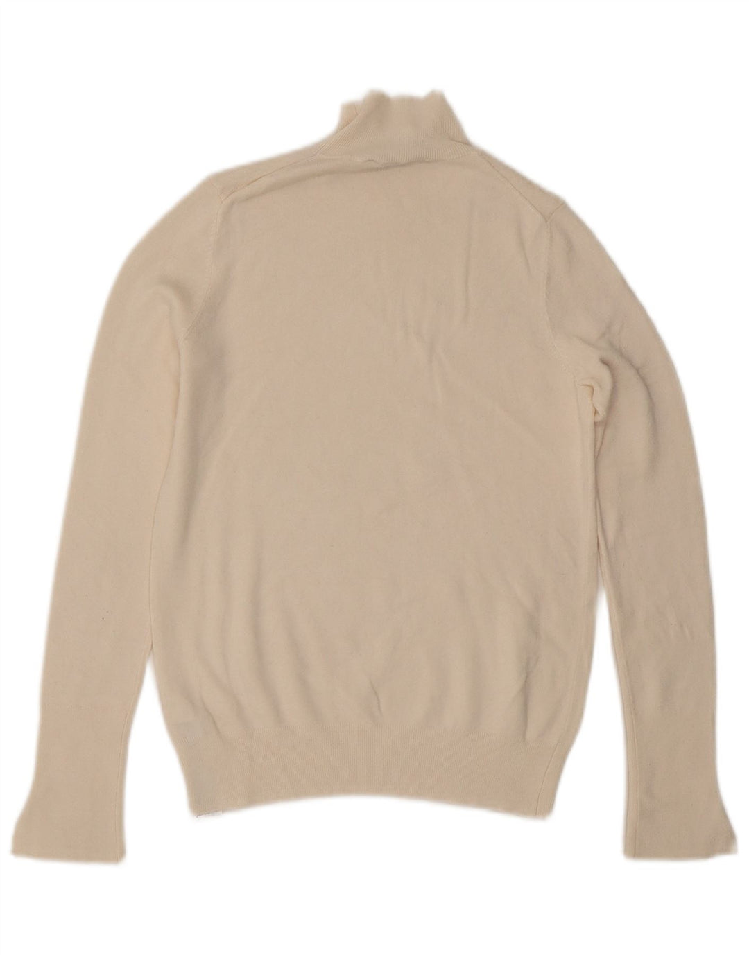 Maglione a collo alto da donna Zara UK 10 piccolo in viscosa bianco sporco