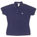 Polo Adidas da donna UK 12 media cotone blu navy