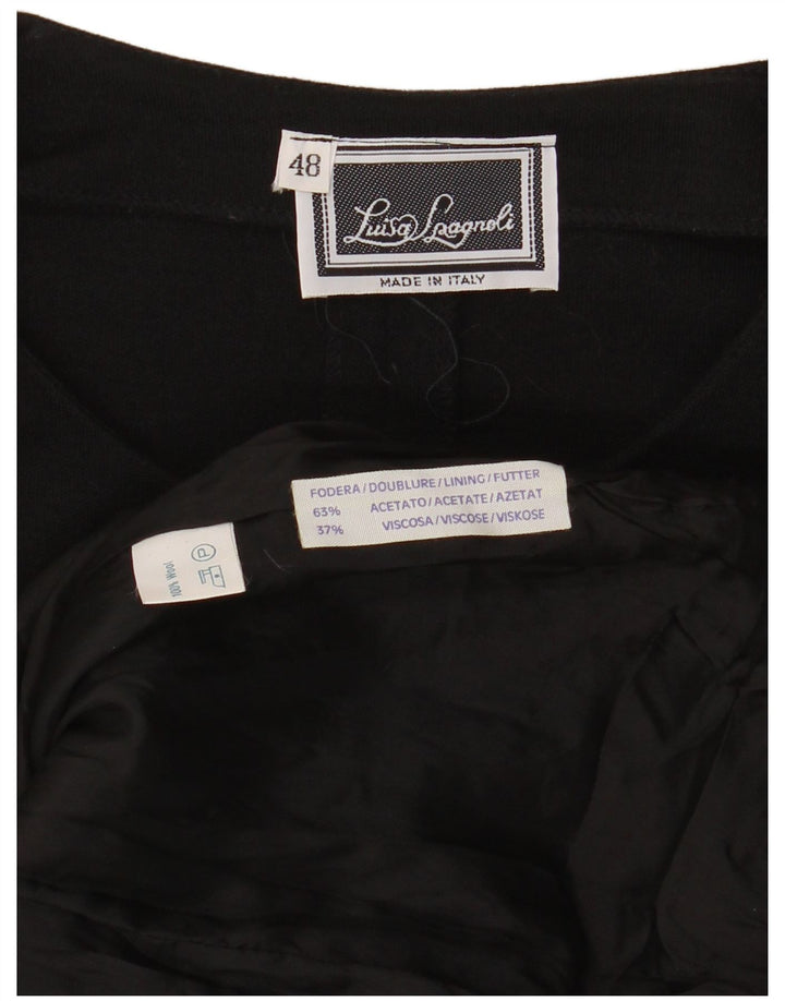 Giacca Blazer a 4 Bottoni da Donna Luisa Spagnoli IT 48 XL Acetato Nero