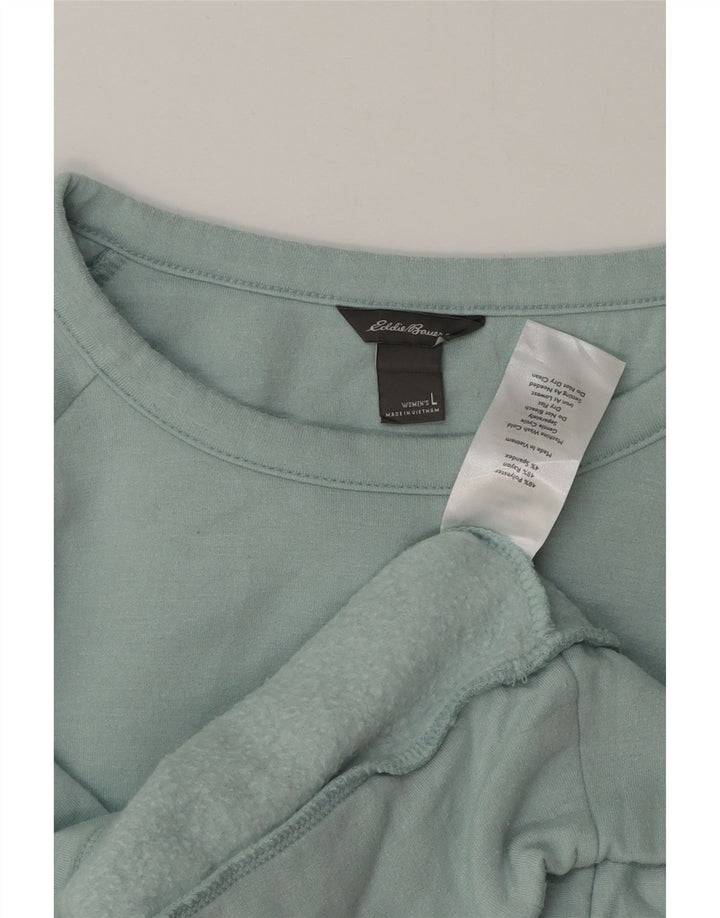 Felpa da donna Eddie Bauer Jumper UK 16 Large Blue Poliestere