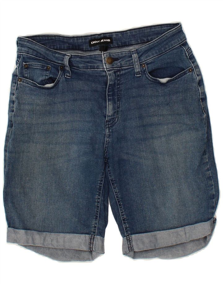 DKNY Womens Denim Shorts US 10 Large W32 Blue Cotton Vintage Dkny and Second-Hand Dkny from Messina Hembry 
