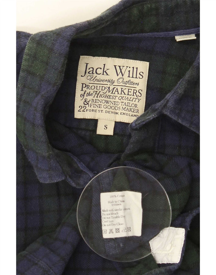 Camicia da uomo in flanella Jack Wills piccola in cotone blu navy