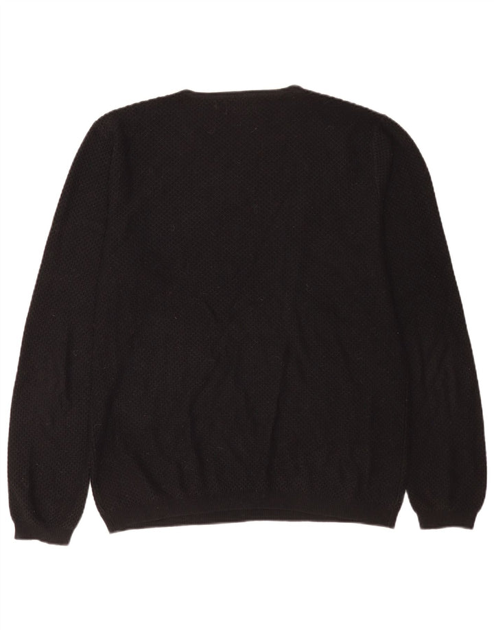 Maglione maglione girocollo da uomo Zara grande nero