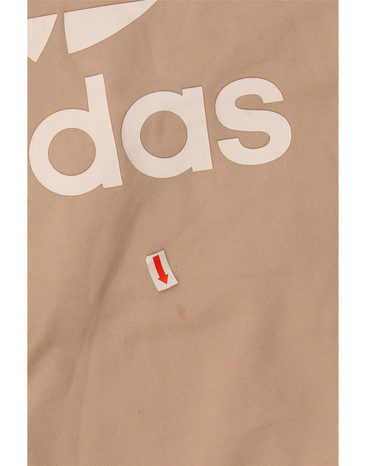 Felpa grafica da donna Adidas Jumper UK 14 Large Beige Poliestere
