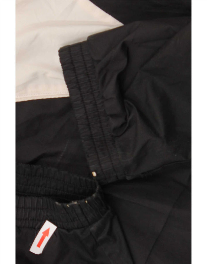 Giacca a vento con cappuccio da uomo Adidas UK 38 Medium Black Colourblock