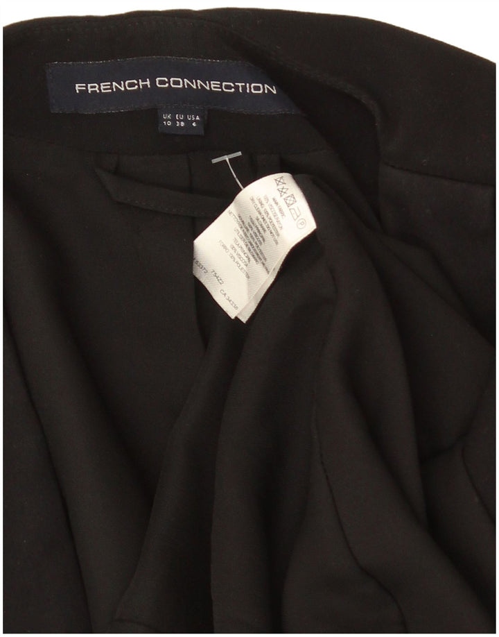 Giacca blazer aperta da donna con maniche a 3/4 di French Connection UK 10 piccola nera