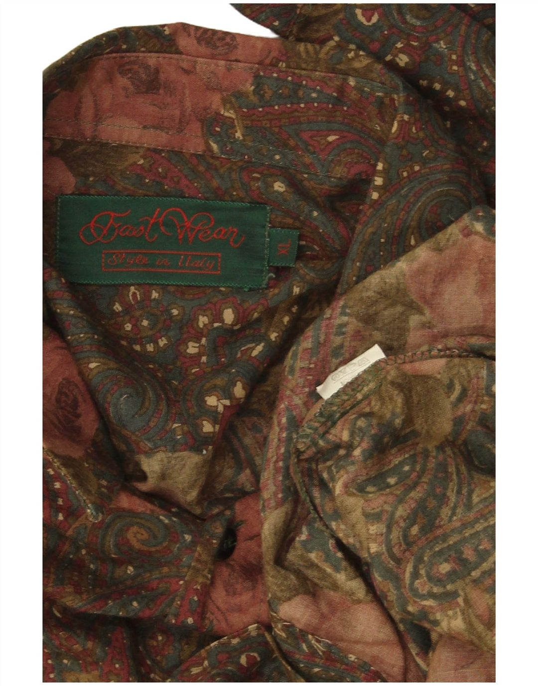 Camicia da uomo VINTAGE XL Rayon floreale multicolore