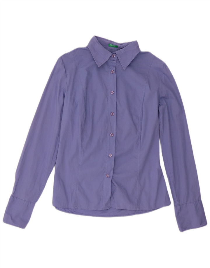 Camicia da donna Benetton UK 14 cotone viola medio