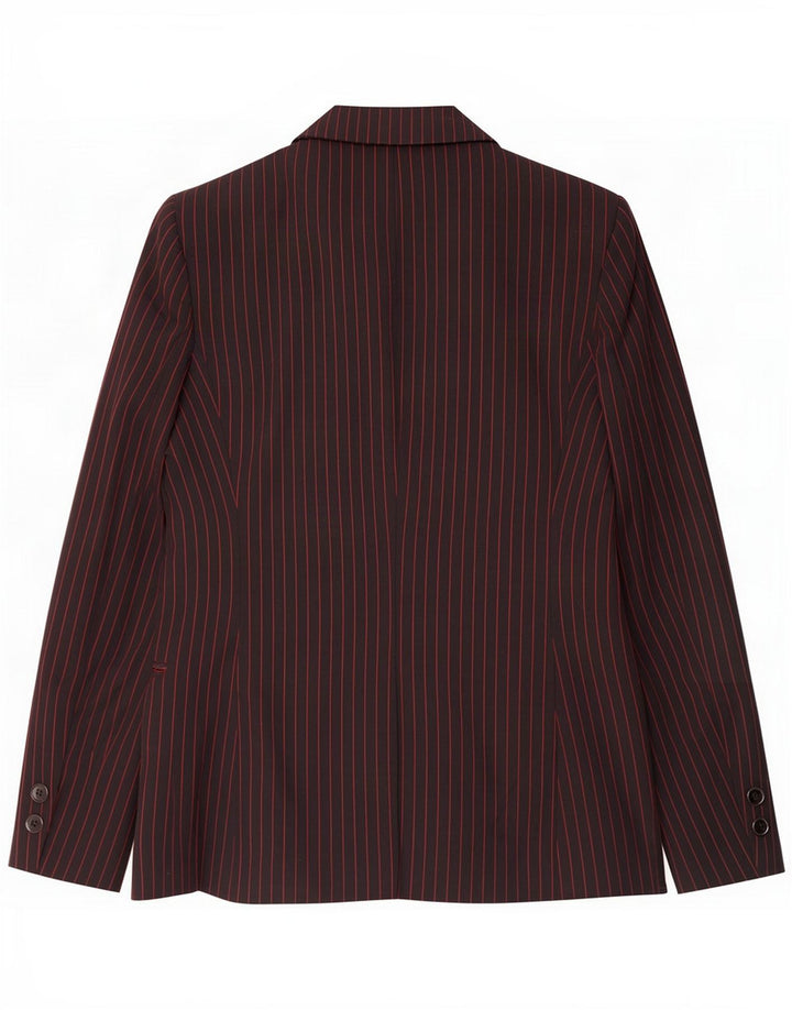 Giacca Blazer 3 Bottoni Donna Liu Jo IT 44 Viscosa Gessata Media Nera
