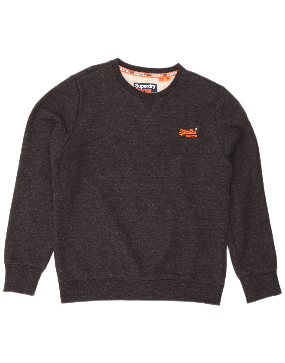 Felpa da uomo SUPERDRY Maglione XL Cotone chiazzato grigio