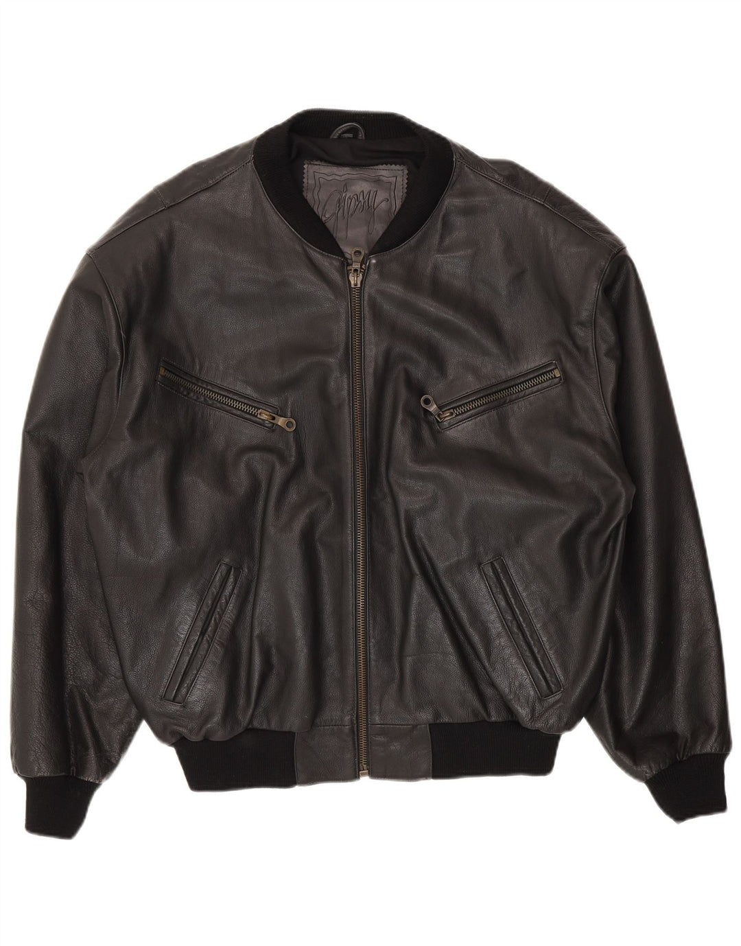 Giacca in pelle da uomo Gipsy UK 40 grande in pelle nera