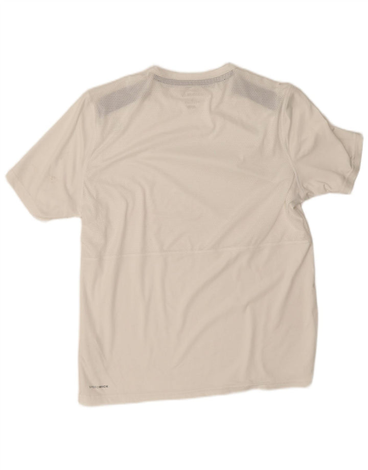 T-shirt Reebok da uomo Top Large in poliestere color block bianco
