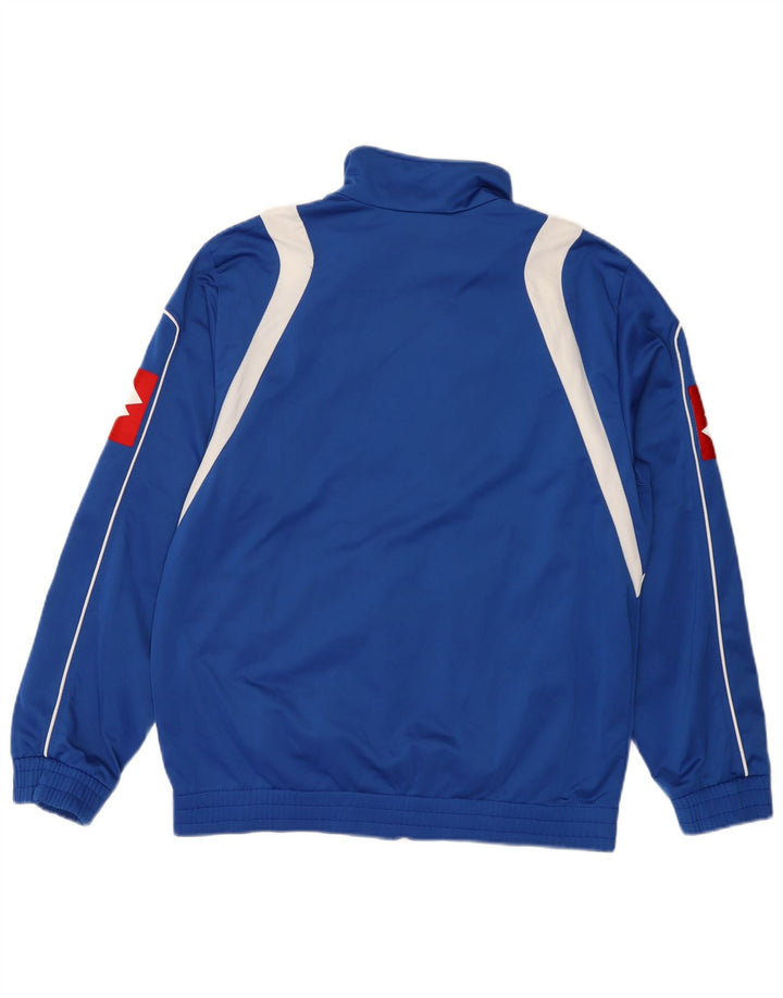 Giacca da ginnastica grafica da uomo Lotto, grande, in poliestere color block blu