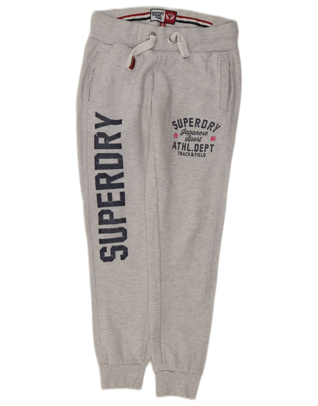 Pantaloni da tuta da atletica leggera da donna SUPERDRY Joggers UK 10 Small Grigio
